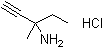 structure of CAS# 108575-32-2, 3-Methyl-1-pentyn-3-amine hydrochloride;3-Amino-3-methyl-1-pentyne hydrochloride