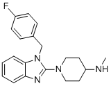 1-(1-(4-氟苄基)-1H-苯并[d]咪唑-2-基)-N-甲基哌啶-4-胺分子结构 (CAS 108635-83-2)