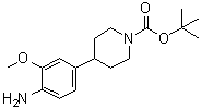 结构式 CAS# 1089280-53-4, 4-[4-氨基-3-(甲氧基)苯基]-1-哌啶羧酸叔丁酯