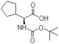structure of CAS# 109183-72-4, Boc-L-Cyclopentylglycine;N-tert-Butoxycarbonyl-L-Cyclopentylglycine