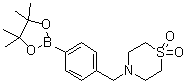 structure of CAS# 1092563-25-1, 4-[4-(4,4,5,5-Tetramethyl[1,3,2]dioxaborolan-2-yl)benzyl]thiomorpholine 1,1-dioxide