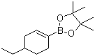 structure of CAS# 1092938-90-3, 4-Ethylcyclohex-1-enboronic acid pinacol ester;2-(4-Ethyl-1-cyclohexenyl)-4,4,5,5-tetramethyl-1,3,2-dioxaborolane