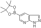 structure of CAS# 1093819-50-1, 1H-Pyrazolo[3,4-b]pyridine-5-boronic acid pinacol ester;5-(4,4,5,5-Tetramethyl-1,3,2-dioxaborolan-2-yl)-1H-pyrazolo[3,4-b]pyridine