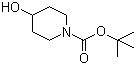 structure of CAS# 109384-19-2, N-BOC-4-Hydroxypiperidine;N-(tert-Butoxycarbonyl)-4-hydroxypiperidine