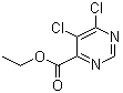 结构式 CAS# 1097250-57-1, 5,6-二氯嘧啶-4-羧酸乙酯
