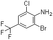 结构式 CAS# 109919-26-8, 2-溴-6-氯-4-(三氟甲基)苯胺
