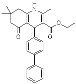 结构式 CAS# 1099644-42-4, 4-[1,1'-联苯]-4-基-1,4,5,6,7,8-六氢-2,7,7-三甲基-5-氧代-3-喹啉羧酸乙酯