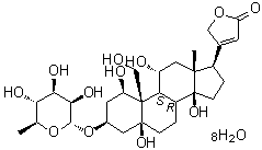 Ouabain octahydrate molecular structure (CAS 11018-89-6)
