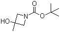 structure of CAS# 1104083-23-9, tert-Butyl 3-hydroxy-3-methylazetidine-1-carboxylate;3-Hydroxy-3-methylazetidine-1-carboxylic acid tert-butyl ester