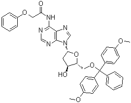 5'-O-[Bis(4-methoxyphenyl)phenylmethyl]-2'-deoxy-N-(phenoxyacetyl)adenosine molecular structure (CAS 110522-82-2)
