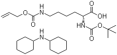 structure of CAS# 110637-52-0, N-Boc-N'-allyloxycarbonyl-D-lysine dicyclohexylamine salt;Boc-Lys(Alloc)-OH (dicyclohexylammonium) salt
