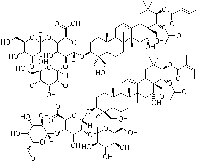 structure of CAS# 11072-93-8, beta-Escin;beta-Aescinu; beta-Reparil