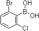 structure of CAS# 1107580-65-3, 2-Bromo-6-chlorophenylboronic acid;(2-Bromo-6-chlorophenyl)boronic acid