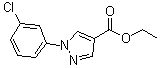 structure of CAS# 110821-32-4, 1-(3-Chlorophenyl)-1H-pyrazole-4-carboxylic acid ethyl ester