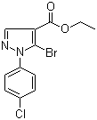 结构式 CAS# 110821-40-4, 5-溴-1-(4-氯苯基)-1H-吡唑-4-羧酸乙酯