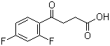 structure of CAS# 110931-77-6, 4-(2,4-Difluorophenyl)-4-oxobutanoic acid;3-(2,4-Difluorobenzoyl)propionic acid