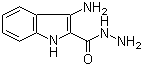 结构式 CAS# 110963-29-6, 3-氨基-1H-吲哚-2-甲酰肼