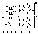 structure of CAS# 11097-59-9, Magnesium aluminum hydroxy carbonate;Magnesium aluminum hydroxycarbonate; Stabiace HT-P; Tomita AD 500NS; VHT 6; Mg Al Hydrotalcite