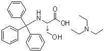 structure of CAS# 111061-44-0, N-(Triphenylmethyl)-L-serine compd. with N,N-diethylethanamine (1:1)