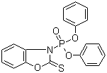 结构式 CAS# 111160-56-6, (2,3-二氢-2-硫酮-3-苯并噁唑基)膦酸二苯酯