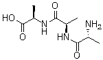 D-丙氨酰-L-丙氨酰-D-丙氨酸分子结构 (CAS 1114-94-9)