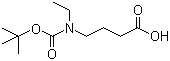 结构式 CAS# 1121527-35-2, 4-[(叔丁氧羰基)乙基氨基]丁酸
