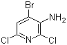 结构式 CAS# 1121586-37-5, 3-氨基-4-溴-2,6-二氯吡啶