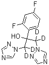 结构式 CAS# 1124197-58-5, 四氘代氟康唑