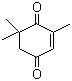 结构式 CAS# 1125-21-9, 2,6,6-三甲基-2-环己烯-1,4-二酮