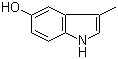 structure of CAS# 1125-40-2, 5-Hydroxy-3-methylindole;3-Methyl-1H-indol-5-ol