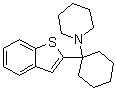 structure of CAS# 112726-66-6, N-[1-(2-Benzo[b]thiophenyl)cyclohexyl]piperidine;1-[1-(2-Benzo[b]thienyl)cyclohexyl]piperidine; BTCP; GK 1