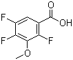 structure of CAS# 11281-65-5, 3-Methoxy-2,4,5-trifluorobenzoic acid