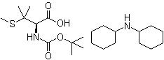 结构式 CAS# 112898-23-4, N-[叔丁氧羰基]-3-甲硫基-L-缬氨酸二环己基铵盐