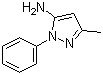structure of CAS# 1131-18-6, 5-Amino-3-methyl-1-phenylpyrazole;3-Methyl-1-phenyl-1H-pyrazol-5-amine
