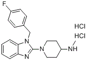 结构式 CAS# 1134322-93-2, 1-[1-[(4-氟苯基)甲基]-1H-苯并咪唑-2-基]-N-甲基-4-哌啶胺二盐酸盐