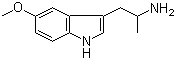structure of CAS# 1137-04-8, 5-Methoxy-alpha-methyltryptamine;5-Methoxy-1H-indole-3-propane-2-amine