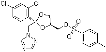 structure of CAS# 113770-65-3, cis-[2-(2,4-Dichlorophenyl)-2-(1H-1,2,4-triazol-1-ylmethyl)-1,3-dioxolan-4-yl]methyl-p-toluenesulfonate;cis-(+/-)-2-(2,4-Dichlorophenyl)-2-(1H-1,2,4-triazol-1-ylmethyl)-1,3-dioxolane-4-methanol 4-methylbenzenesulfonate