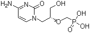 结构式 CAS# 113852-37-2, 西多福韦; [1-(4-氨基-2-氧代嘧啶-1-基)-3-羟基丙烷-2-基]氧甲基膦酸
