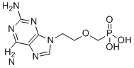 P-[[2-(2,6-diamino-9H-purin-9-yl)ethoxy]methyl]-phosphonic acid molecular structure (CAS 113852-41-8)
