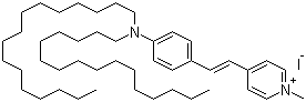 structure of CAS# 114041-00-8, 4-[2-[4-(Bishexadecylamino)phenyl]ethenyl]-1-methylpyridinium iodide