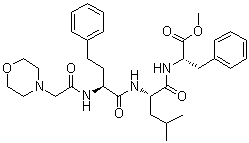 结构式 CAS# 1140908-89-9, (alphaS)-alpha-[[2-(4-吗啉基)乙酰基]氨基]苯丁酰基-L-亮氨酰基-L-苯丙氨酸甲酯