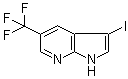 structure of CAS# 1142192-57-1, 3-Iodo-5-(trifluoromethyl)-1H-pyrrolo[2,3-b]pyridine