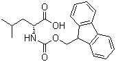 structure of CAS# 114360-54-2, Fmoc-D-leucine;Fmoc-D-Leu-OH; N-9-Fluorenylmethoxycarbonyl-D-leucine