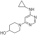结构式 CAS# 1146080-66-1, 1-[6-(环丙基氨基)-4-嘧啶基]-4-哌啶醇