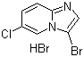结构式 CAS# 1146615-84-0, 3-溴-6-氯咪唑并[1,2-a]吡啶氢溴酸盐