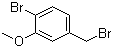 structure of CAS# 1148110-16-0, 1-Bromo-4-(bromomethyl)-2-methoxybenzene
