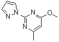 structure of CAS# 114833-96-4, 4-Methoxy-6-methyl-2-(1H-pyrazol-1-yl)pyrimidin