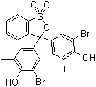 结构式 CAS# 115-40-2, 溴甲酚紫; 二溴邻甲酚磺酞; 二溴邻甲酚磺酰酞