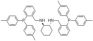 结构式 CAS# 1150113-65-7, (1R,2R)-N1,N2-双[[2-[双(4-甲基苯基)膦]苯基]甲基]-1,2-环己二胺