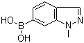 结构式 CAS# 1150114-80-9, 1-甲基吲唑-6-硼酸